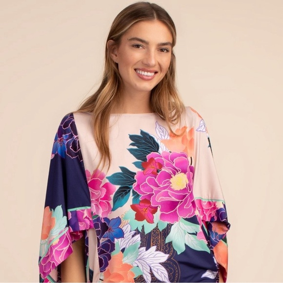 Trina Turk | Opulent Oasis Tunic Swim Cover Up Women's Small - Picture 2 of 7